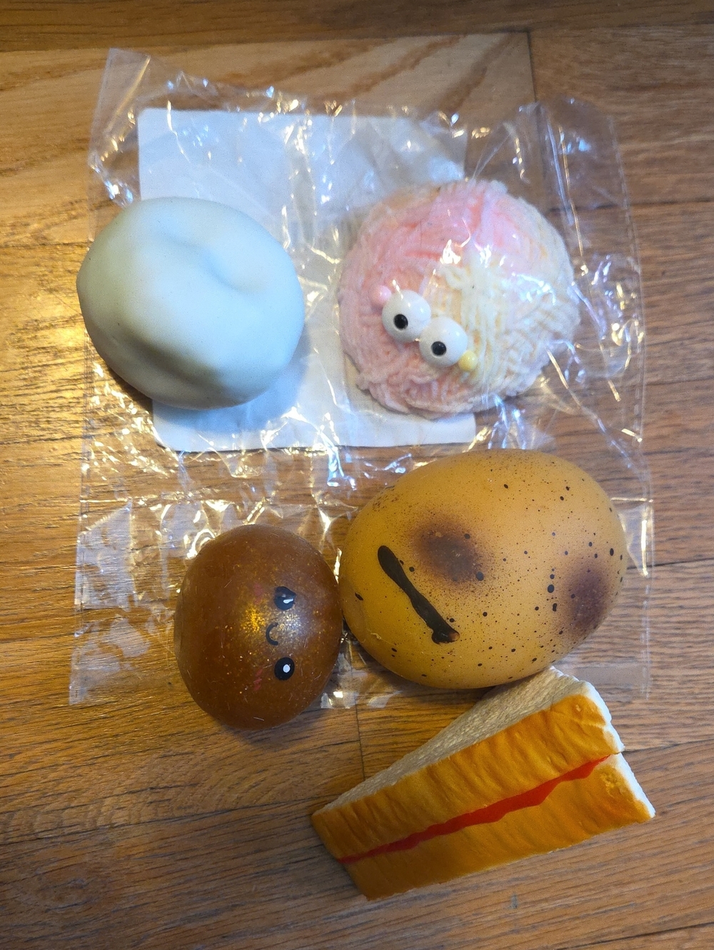 Assorted Kids Squishy Toy Set - Yellow, Pink, White, Brown